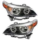 2005 Bmw 545 Headlight Assembly Pair 1