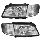 1996 Audi A6 Headlight Assembly Pair 1