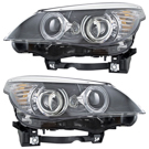 2008 Bmw 550 Headlight Assembly Pair 1