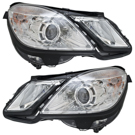 2011 Mercedes Benz E350 Headlight Assembly Pair 1