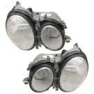 2000 Mercedes Benz E430 Headlight Assembly Pair 1