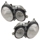 1998 Mercedes Benz E430 Headlight Assembly Pair 1