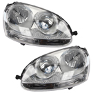 2007 Volkswagen Rabbit Headlight Assembly Pair 1