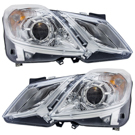 2011 Mercedes Benz E350 Headlight Assembly Pair 1