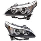 2008 Bmw 528 Headlight Assembly Pair 1