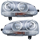 2008 Volkswagen GTI Headlight Assembly Pair 1