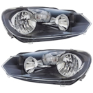 2012 Volkswagen Golf Headlight Assembly Pair 1