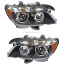 2012 Mercedes Benz C250 Headlight Assembly Pair 1