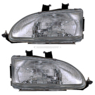 1994 Honda Civic Headlight Assembly Pair 1