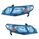 2011 Honda Civic Headlight Assembly Pair 1