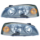 2004 Hyundai Elantra Headlight Assembly Pair 1