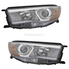 2016 Toyota Highlander Headlight Assembly Pair 1