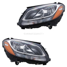 2018 Mercedes Benz C350e Headlight Assembly Pair 1