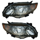 2009 Toyota Corolla Headlight Assembly Pair 1