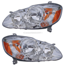 2008 Toyota Corolla Headlight Assembly Pair 1
