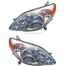 2004 Toyota Matrix Headlight Assembly Pair 1