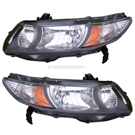 2011 Honda Civic Headlight Assembly Pair 1