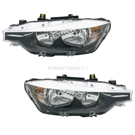 2017 Bmw 320i Headlight Assembly Pair 1