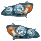 2007 Toyota Corolla Headlight Assembly Pair 1