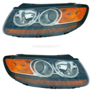 2007 Hyundai Santa Fe Headlight Assembly Pair 1