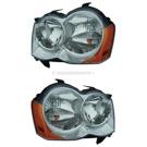 2009 Jeep Grand Cherokee Headlight Assembly Pair 1