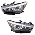 2017 Infiniti Q50 Headlight Assembly Pair 1