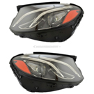 2017 Mercedes Benz E400 Headlight Assembly Pair 1