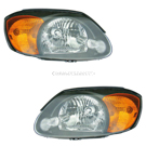 2003 Hyundai Accent Headlight Assembly Pair 1