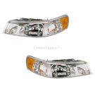 2000 Lincoln Town Car Headlight Assembly Pair 1