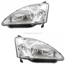 2002 Honda Civic Headlight Assembly Pair 1