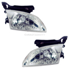 2000 Chevrolet Cavalier Headlight Assembly Pair 1