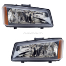 2004 Chevrolet Silverado 2500 Headlight Assembly Pair 1