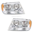 2000 Jeep Grand Cherokee Headlight Assembly Pair 1