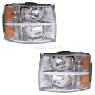 2012 Chevrolet Silverado 1500 Headlight Assembly Pair 1