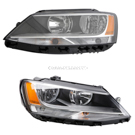 2012 Volkswagen Jetta Headlight Assembly Pair 1