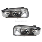 2003 Hyundai Elantra Headlight Assembly Pair 1