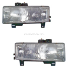 2002 Chevrolet Express 2500 Headlight Assembly Pair 1
