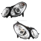 2003 Mercedes Benz E320 Headlight Assembly Pair 1