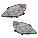 2007 Saturn Aura Headlight Assembly Pair 1
