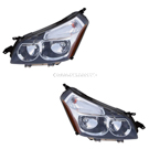 2009 Pontiac Vibe Headlight Assembly Pair 1