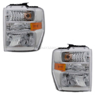 2012 Ford E Series Van Headlight Assembly Pair 1
