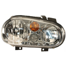 2001 Volkswagen Golf Headlight Assembly Pair 3