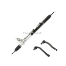 2009 Hyundai Santa Fe Rack and Pinion and Outer Tie Rod Kit 1