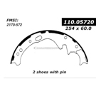 1987 Nissan D21 Brake Shoe Set 2