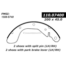 2000 Daewoo Lanos Brake Shoe Set 2