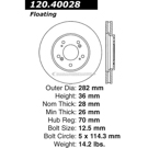 Centric Parts 120.40028 Brake Rotor 5