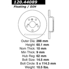 Centric Parts 120.44089 Brake Rotor 5