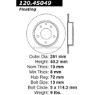 Centric Parts 120.45049 Brake Rotor 5