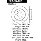 Centric Parts 120.51006 Brake Rotor 5