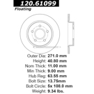 Centric Parts 120.61099 Brake Rotor 5